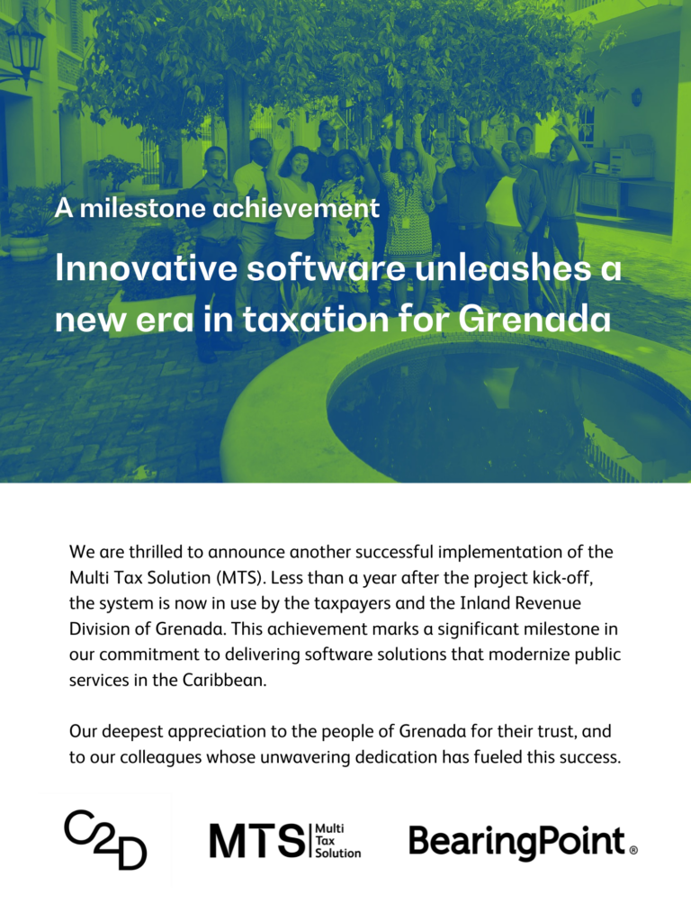 Blyce Successful Implementation of MTS Unleashes New Era in Taxation for Grenada: enter GTAX